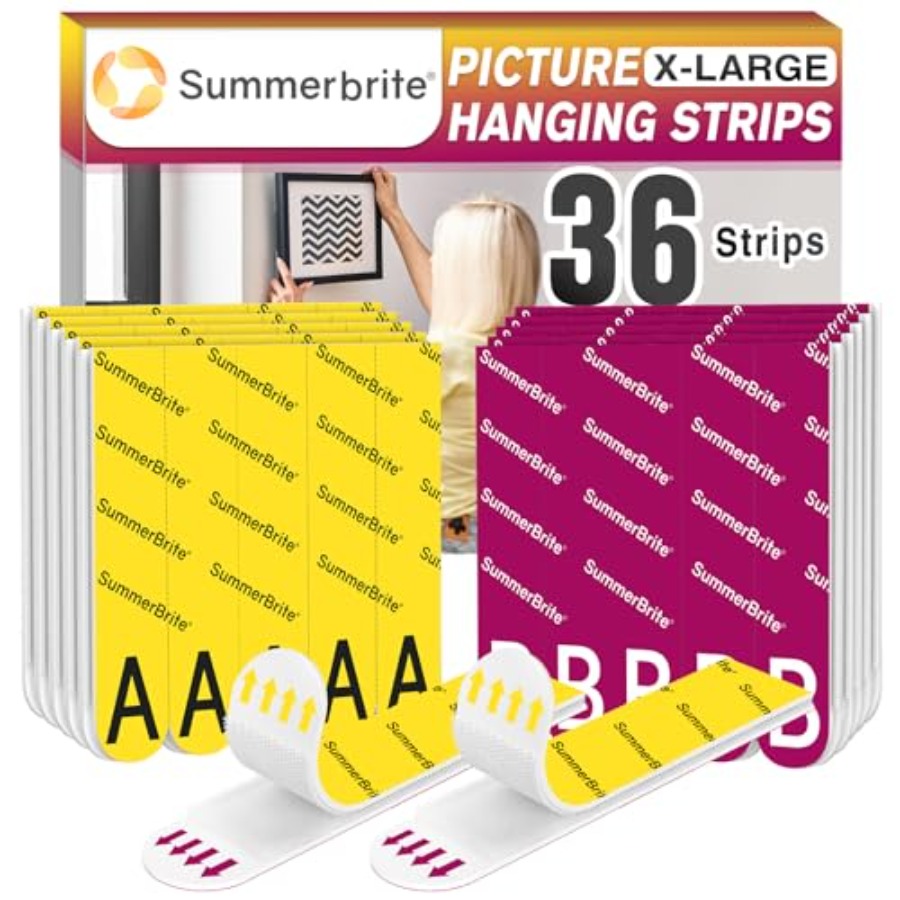 Picture Hanging Strip - شرائط تعليق الصور شديدة التحمل XL،