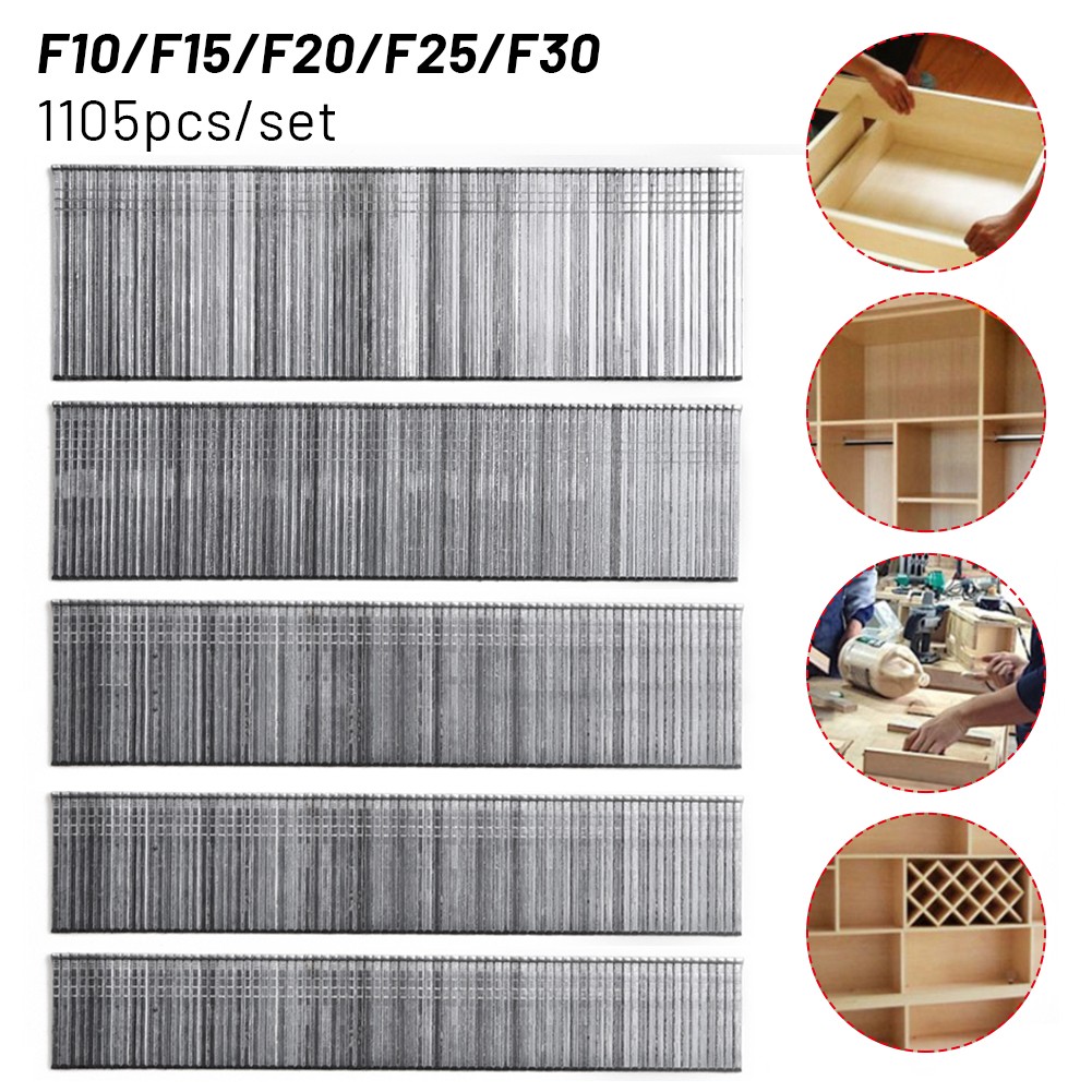 Home Improvement Brad - 1105 قطعة ستابلز F15/F20/F25/F30 مسامير براد