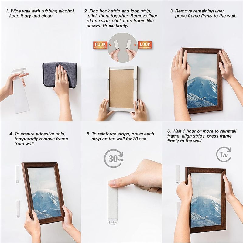 A03E-20 زوجًا (40 شريطًا) من ش - مراجعة Picture Hanging Strip وسعره